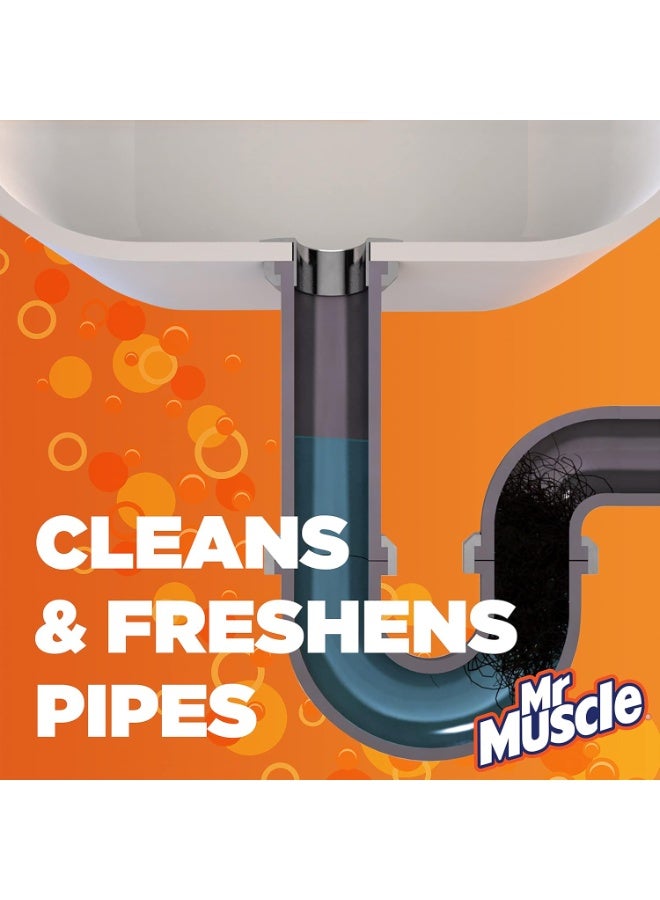 مستر ماسل منظف ​​مصارف باور غرانولز، يفتح مصارف المطبخ والحمام، فعال ضد انسدادات الدهون وبقايا الطعام، يعمل خلال 15 دقيقة، 6 جرعات، 500 غرام - Image 2